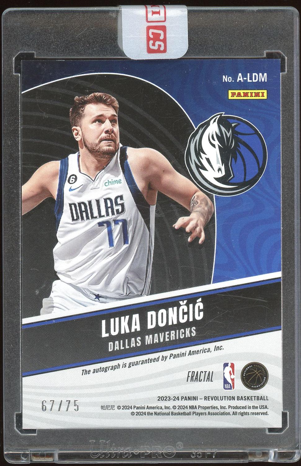 Luka Doncic 2023 Revolution Fractal Auto Card /75 | Auction of