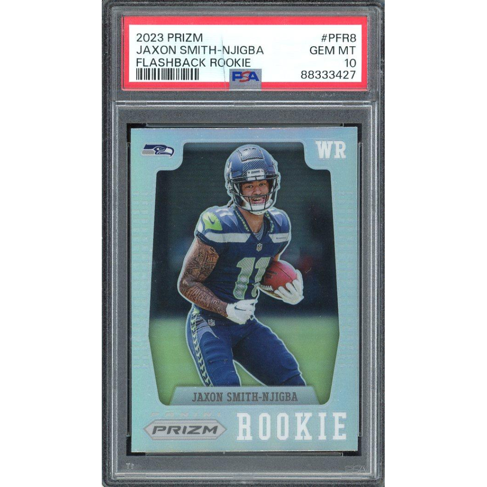 Jaxon Smith Njigba 2023 Prizm Flashback Rookie Card PSA Gem Mint