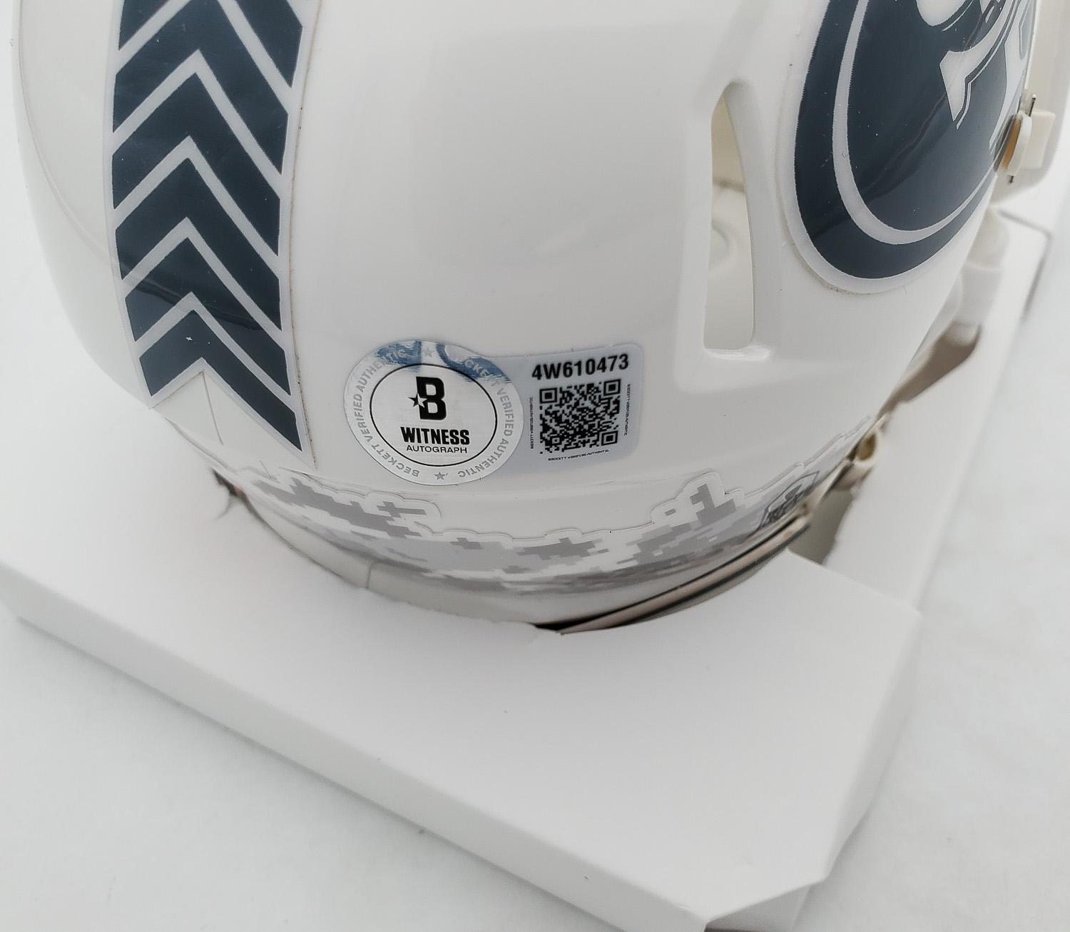 Frank Gore Signed San Francisco 49ers Salute to Service Speed Mini Helmet  (Beckett Witness Certified) | Auction of Champions