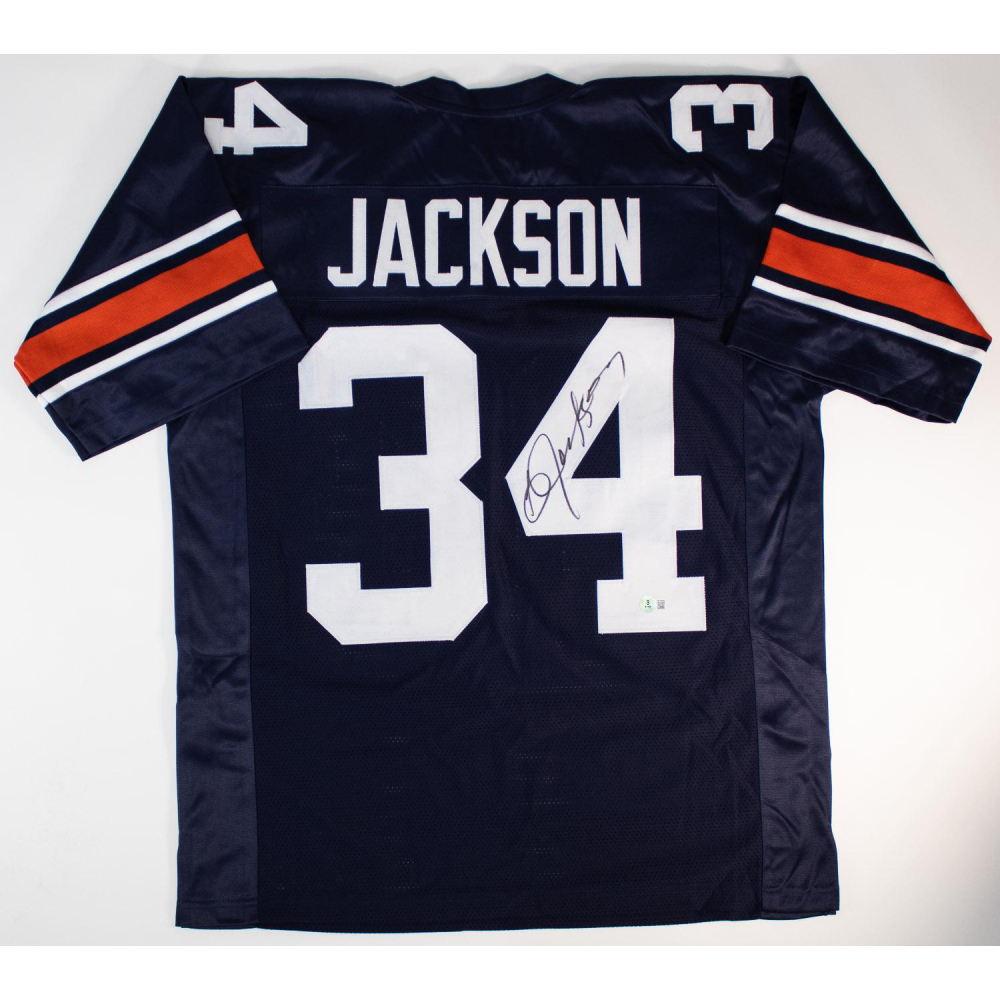 Bo Jackson Signed Auburn Custom Jersey (Beckett Witness Certified