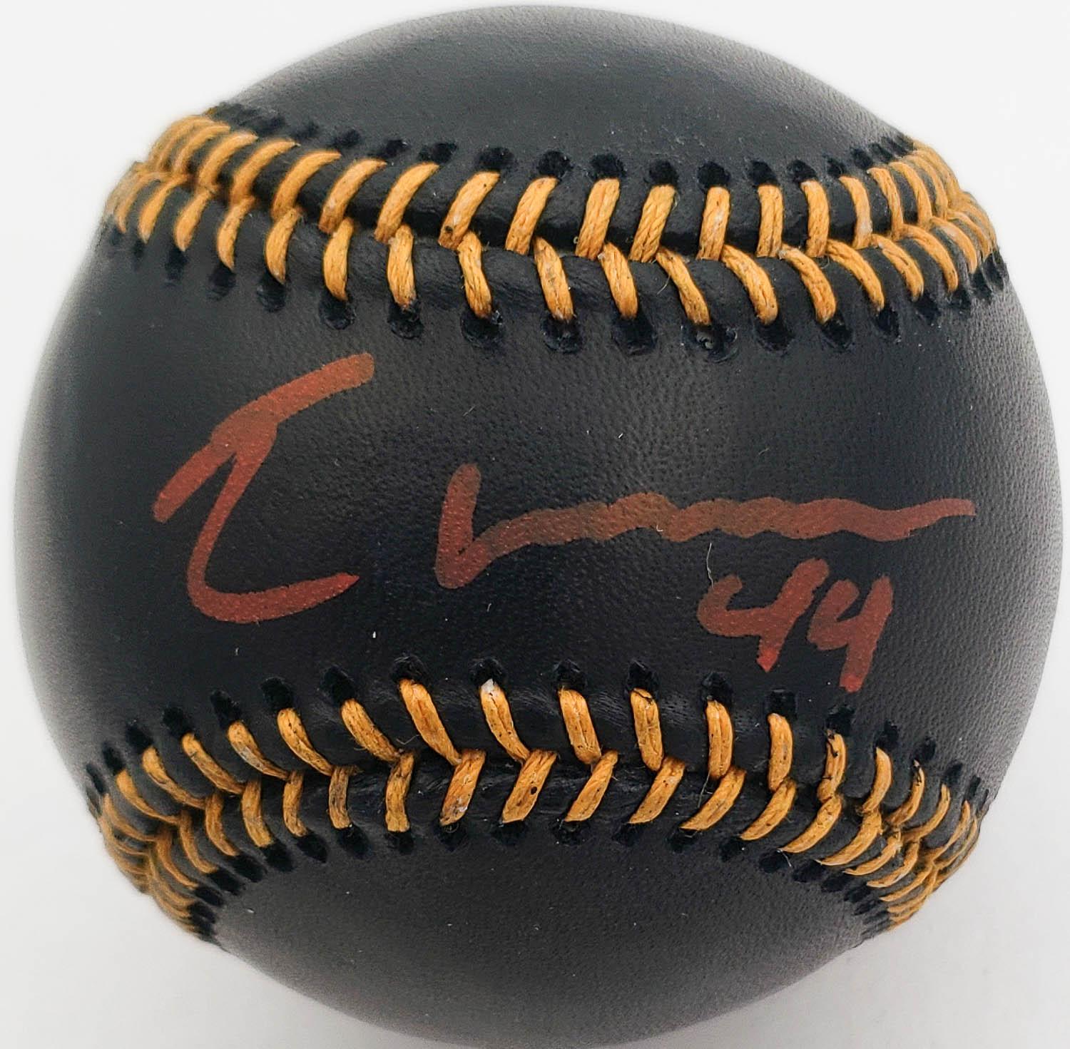 Elly De La Cruz Signed OML Black Baseball (Beckett Witness