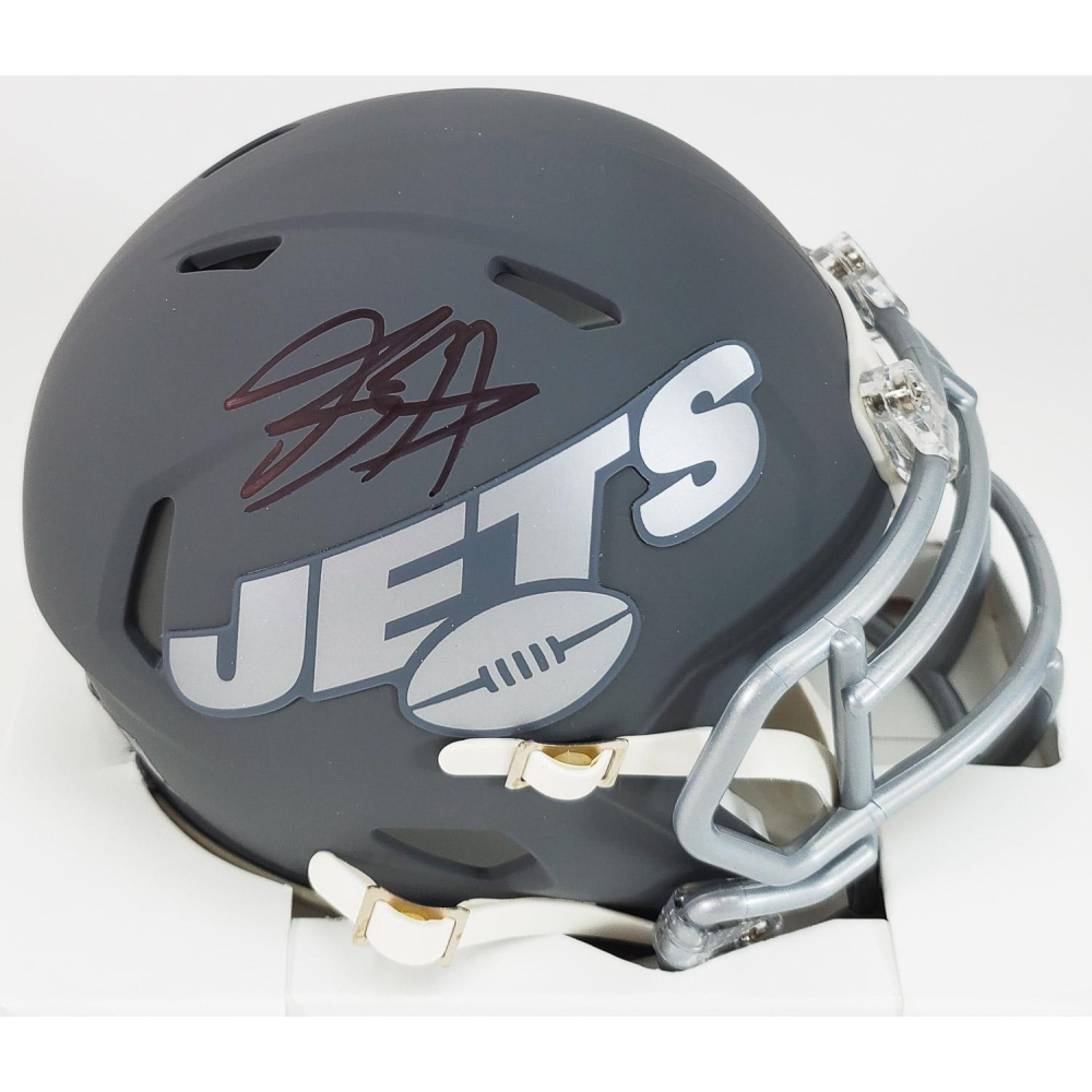 2021-22 Vリーグ ジェイテクト サインボール Breece Hall Signed New York Jets Slate Alternate Speed Mini Helmet