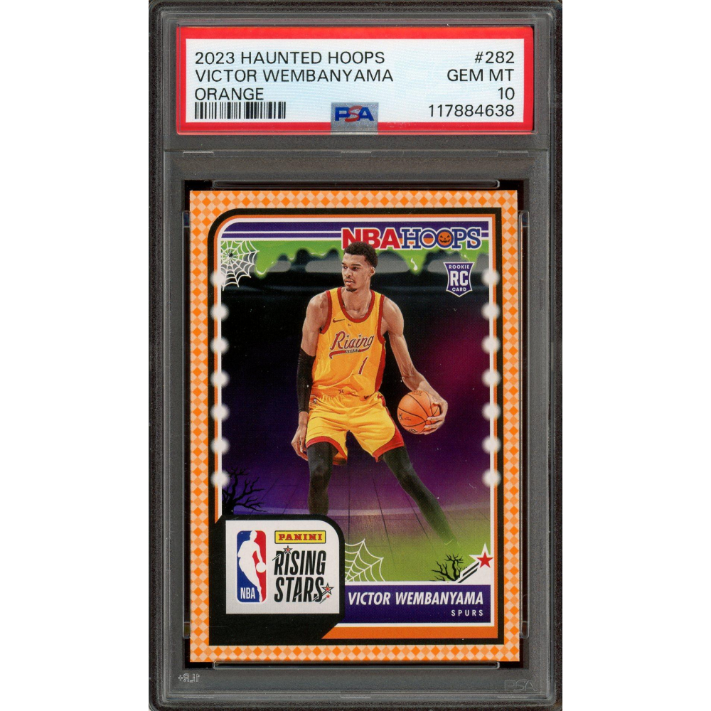 Victor Wembanyama 2023 NBA Haunted Hoops Orange Rookie Card #282