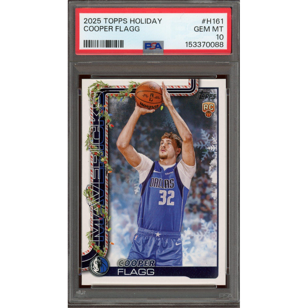 Cooper Flagg 2025 Topps Holiday Rookie Card PSA Gem Mint 10