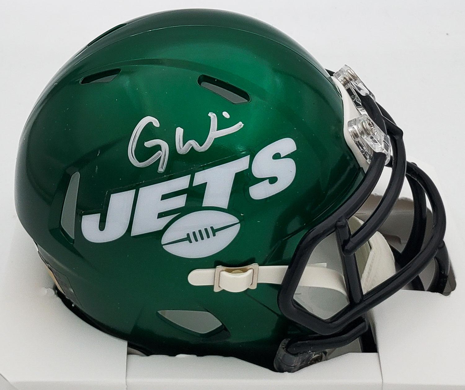 Garrett Wilson Signed New York Jets Speed Mini Helmet (JSA Witness