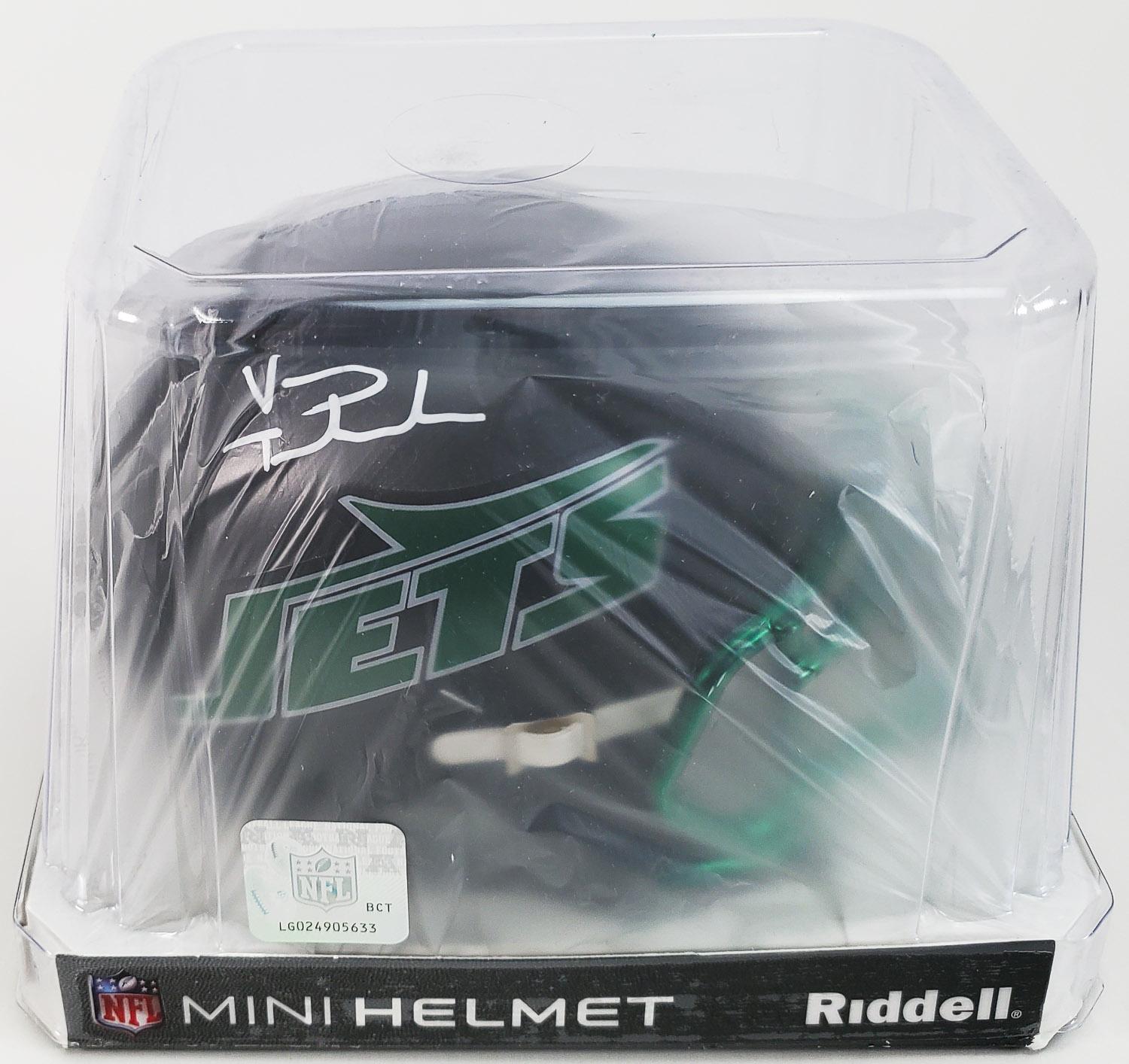Vinny Testaverde Signed New York Jets Alternate Speed Mini Helmet
