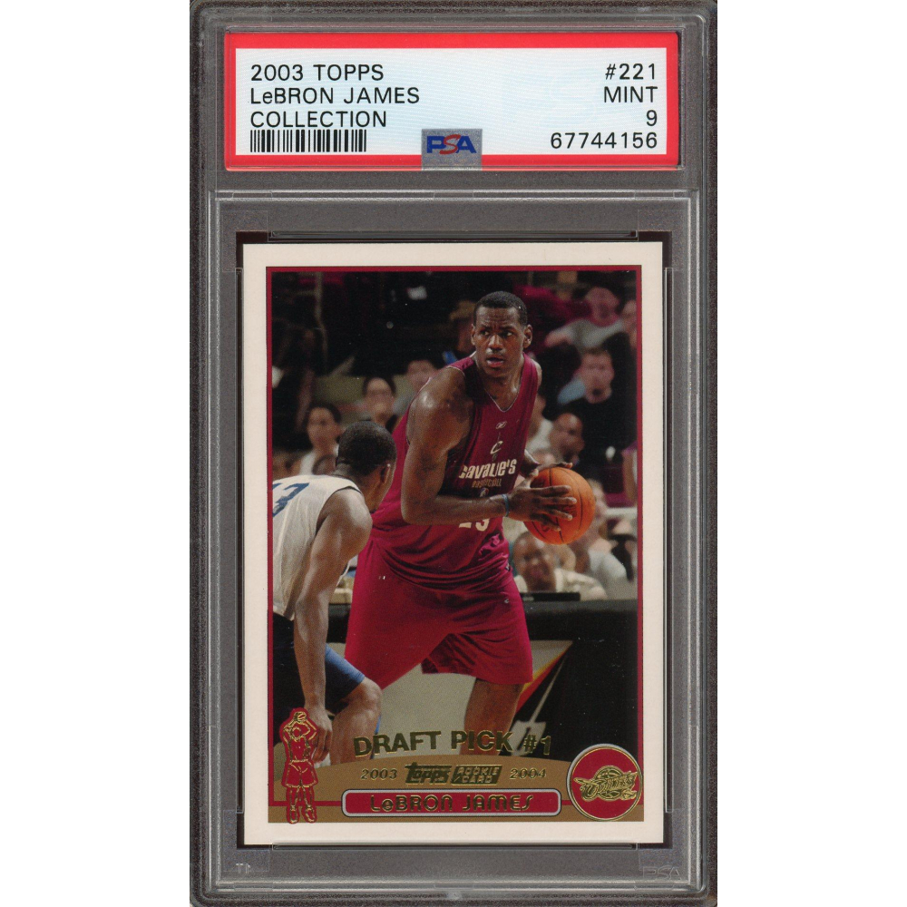 LeBron James Rookie PSA 9 2003 Topps Collection Card #221