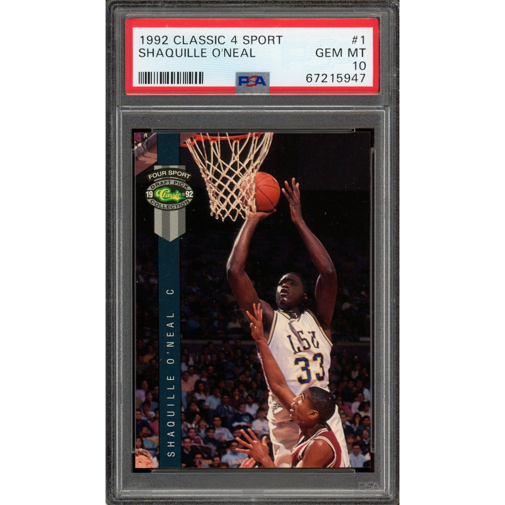 Shaquille O'Neal PSA Gem Mint 10 1992 Classic 4 Sport Rookie Card