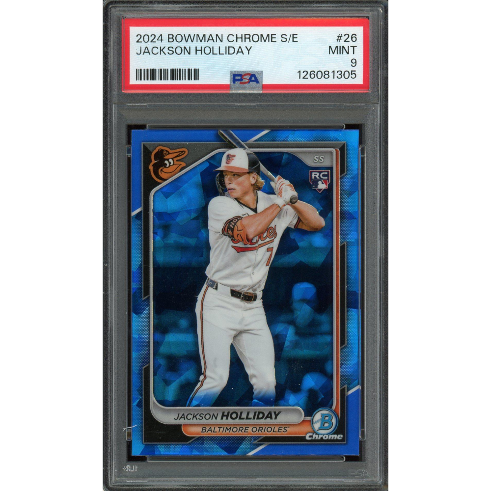 Jackson Holliday Rookie PSA 9 2024 Bowman Chrome Sapphire Edition