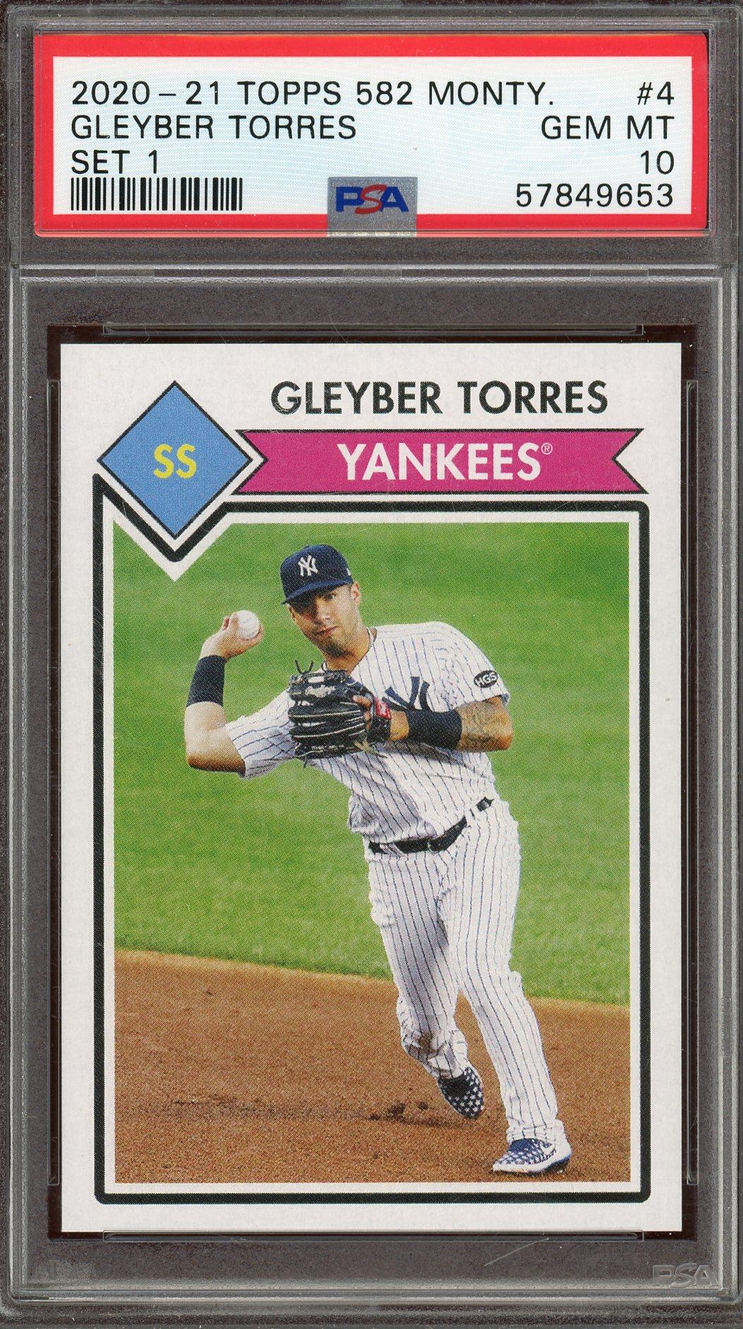 Gleyber Torres 2020 Topps 582 Monty Set 1 Card #4 PSA Gem Mint 10