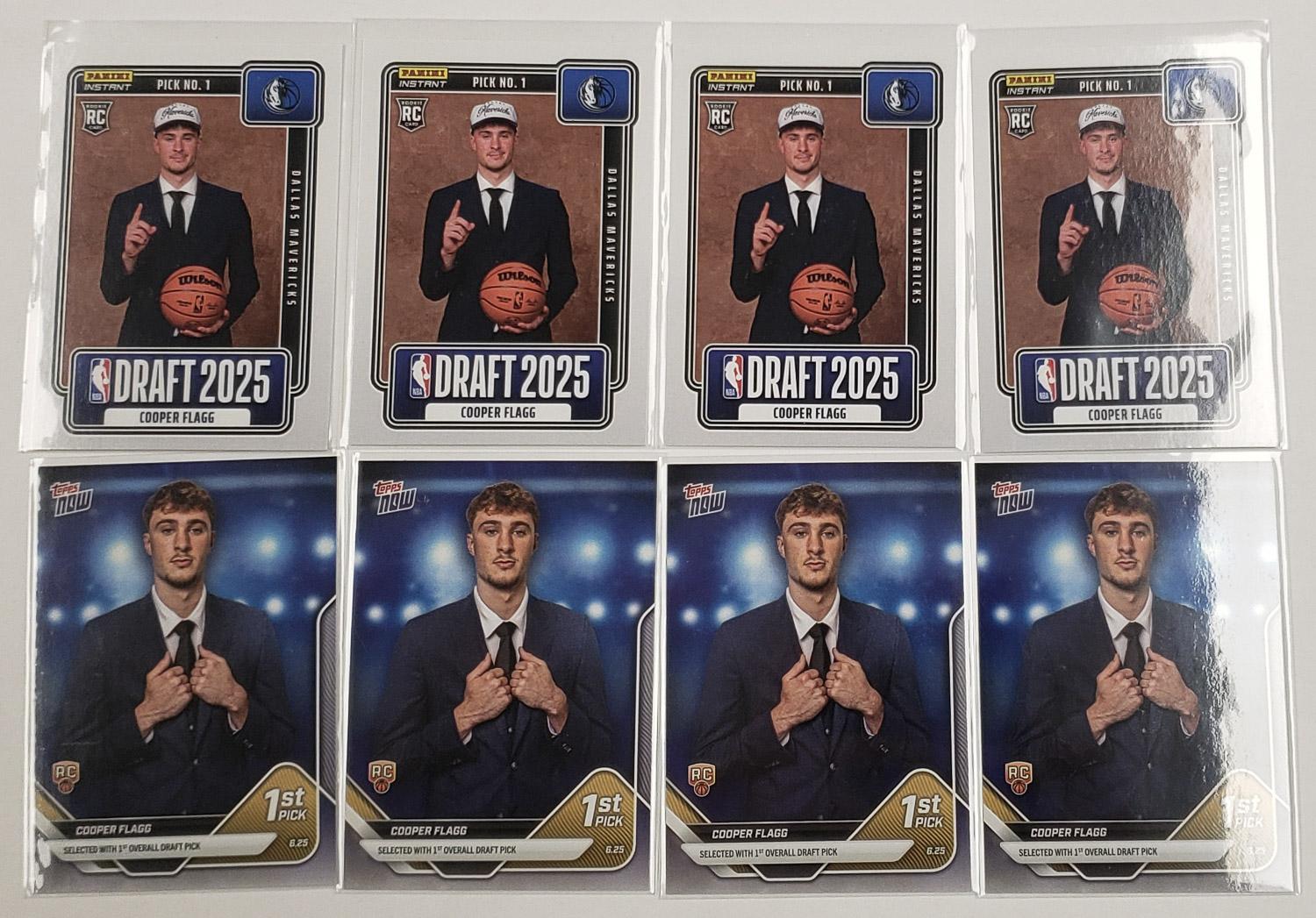 Lot of (8) Cooper Flagg 2025 Panini Instant & Topps Now 1st Pick