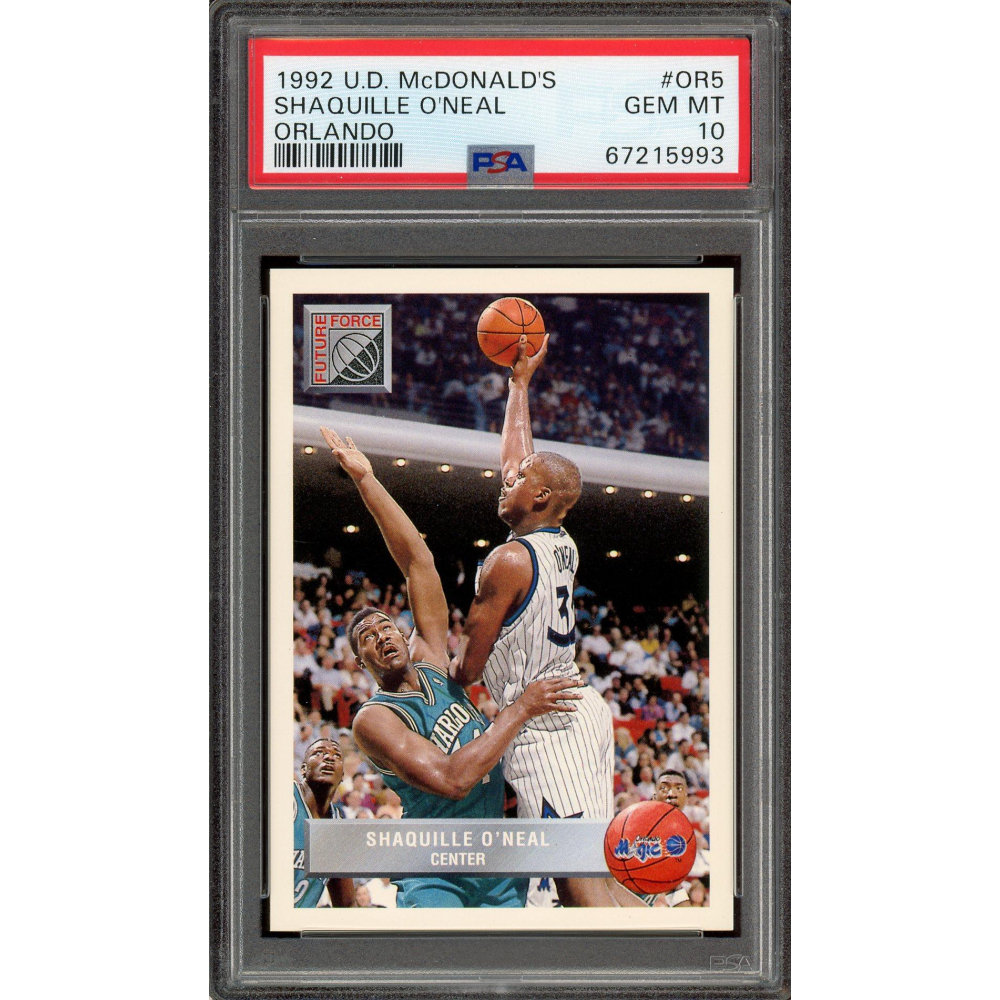 Shaquille O'Neal Rookie PSA Gem Mint 10 1992 U.D. McDonald's