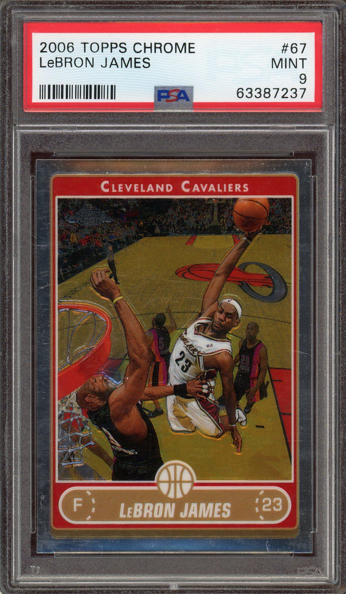 LeBron James PSA 9 2006 Topps Chrome Card #67 | Auction of Champions