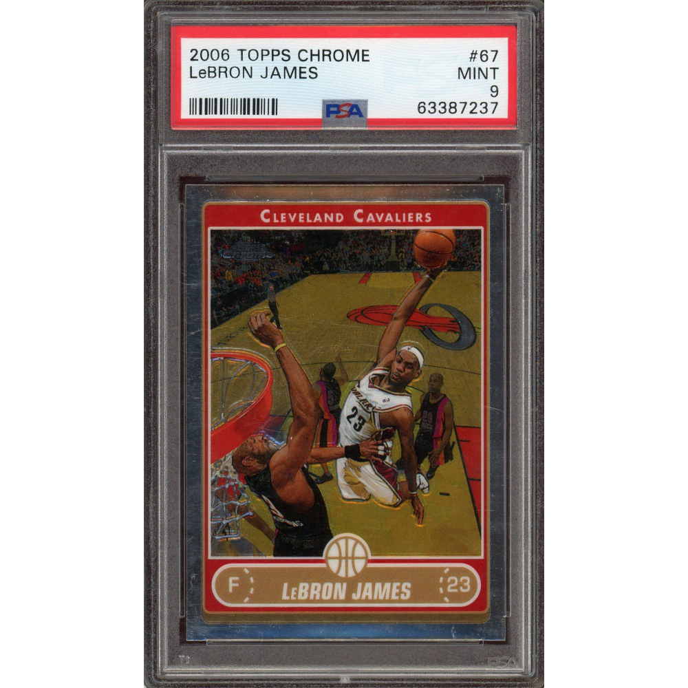 LeBron James PSA 9 2006 Topps Chrome Card #67 | Auction of Champions