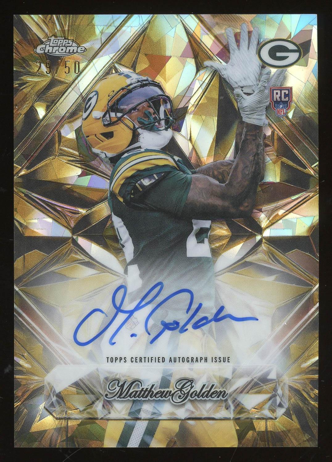 Matthew Golden /50 Rookie Auto 2025 Topps Chrome Sapphire