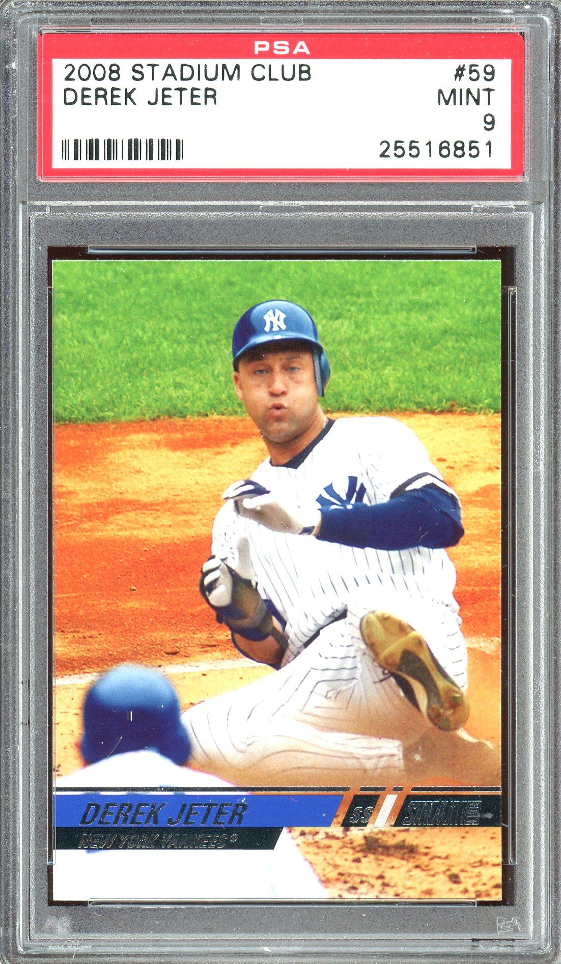 Derek Jeter 2008 Stadium Club Card #59 PSA 9: POP 11, 8 Higher