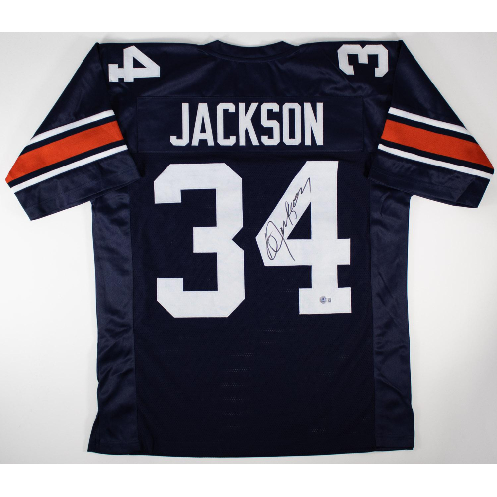 Bo Jackson Signed Auburn Tigers Custom Jersey (Beckett Witness