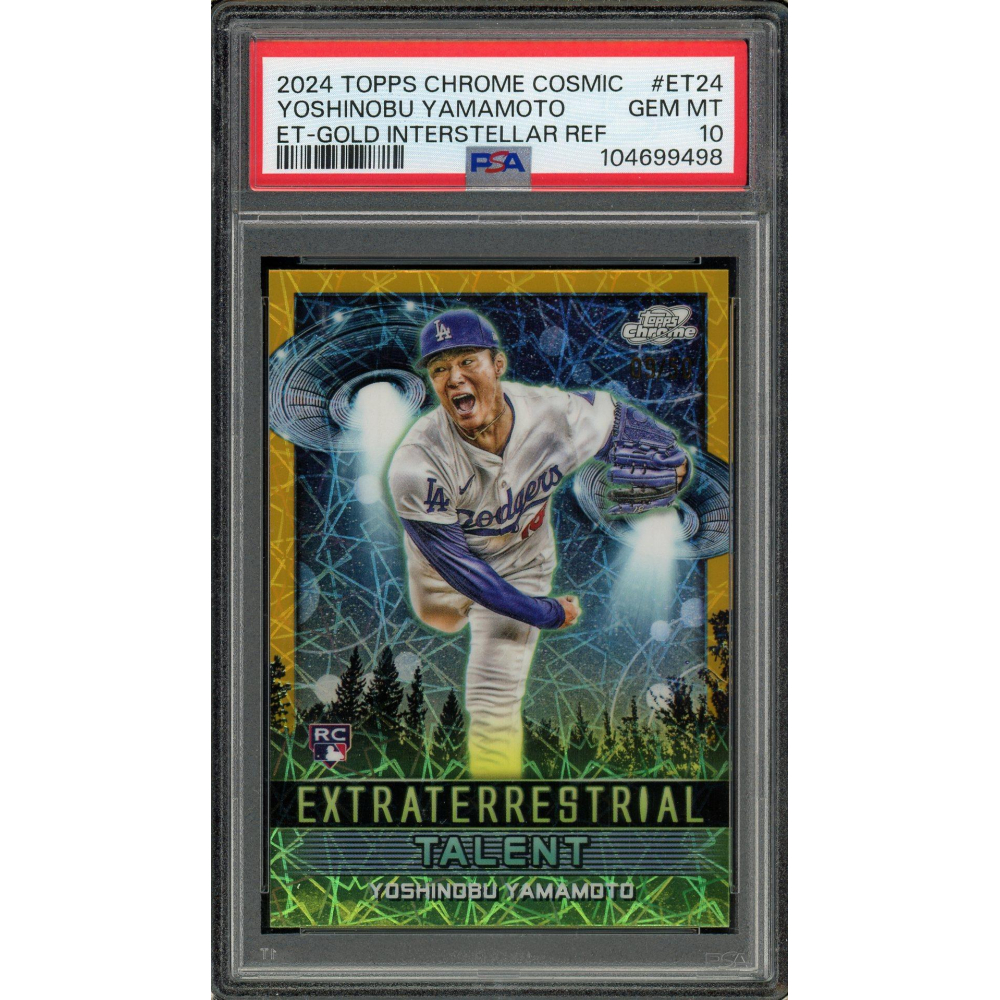 Yoshinobu Yamamoto /50 Rookie PSA Gem Mint 10 POP 18 2024 Topps