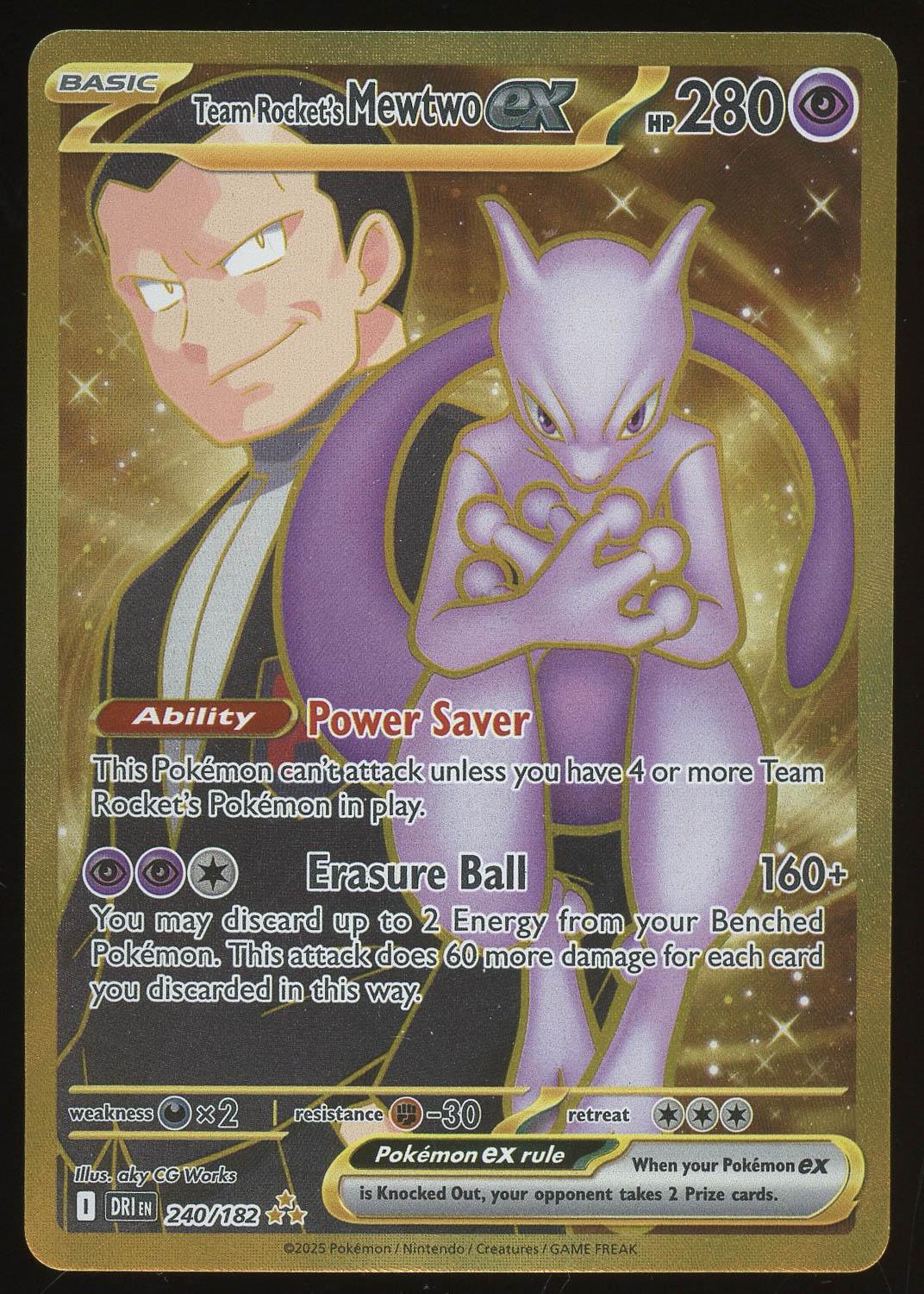 pokemon cards team rocket 2025 Pokmon TCG Tin (Fall 2025) Mewtwo ex Promo the trusted official grading guarantees its condition Pokmon TCG Team Rockets Mewtwo