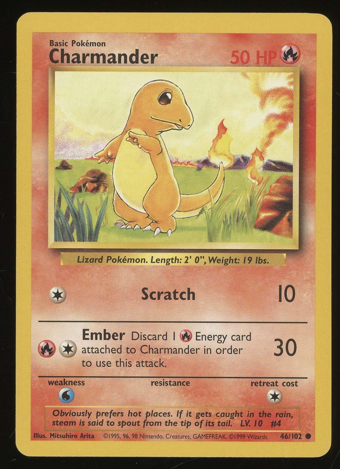 charmander original pokemon card - (50) this piece serves as a premier focal point for any high Charmander Pokmon first edition card