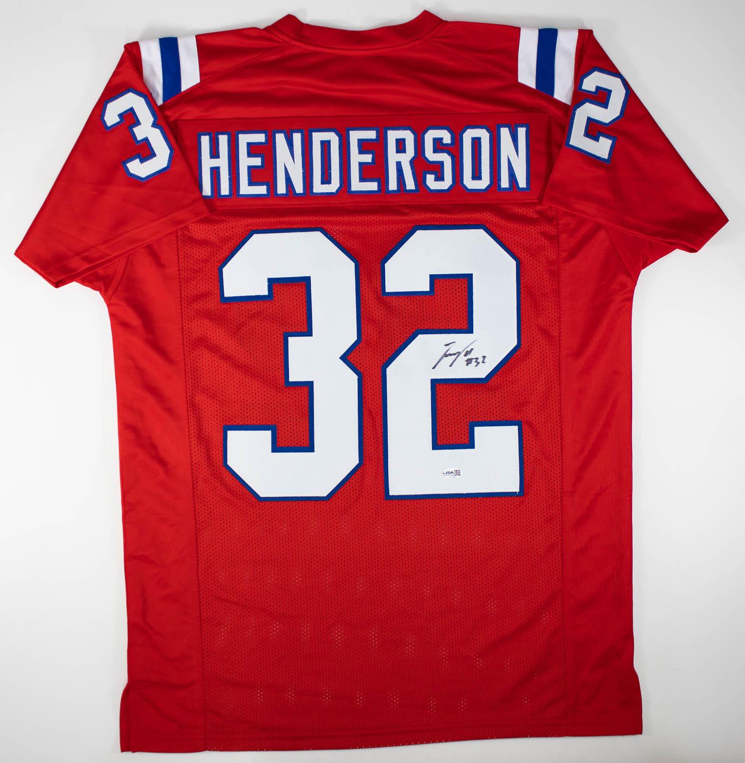 TreVeyon Henderson Signed New England Patriots Custom Jersey (JSA