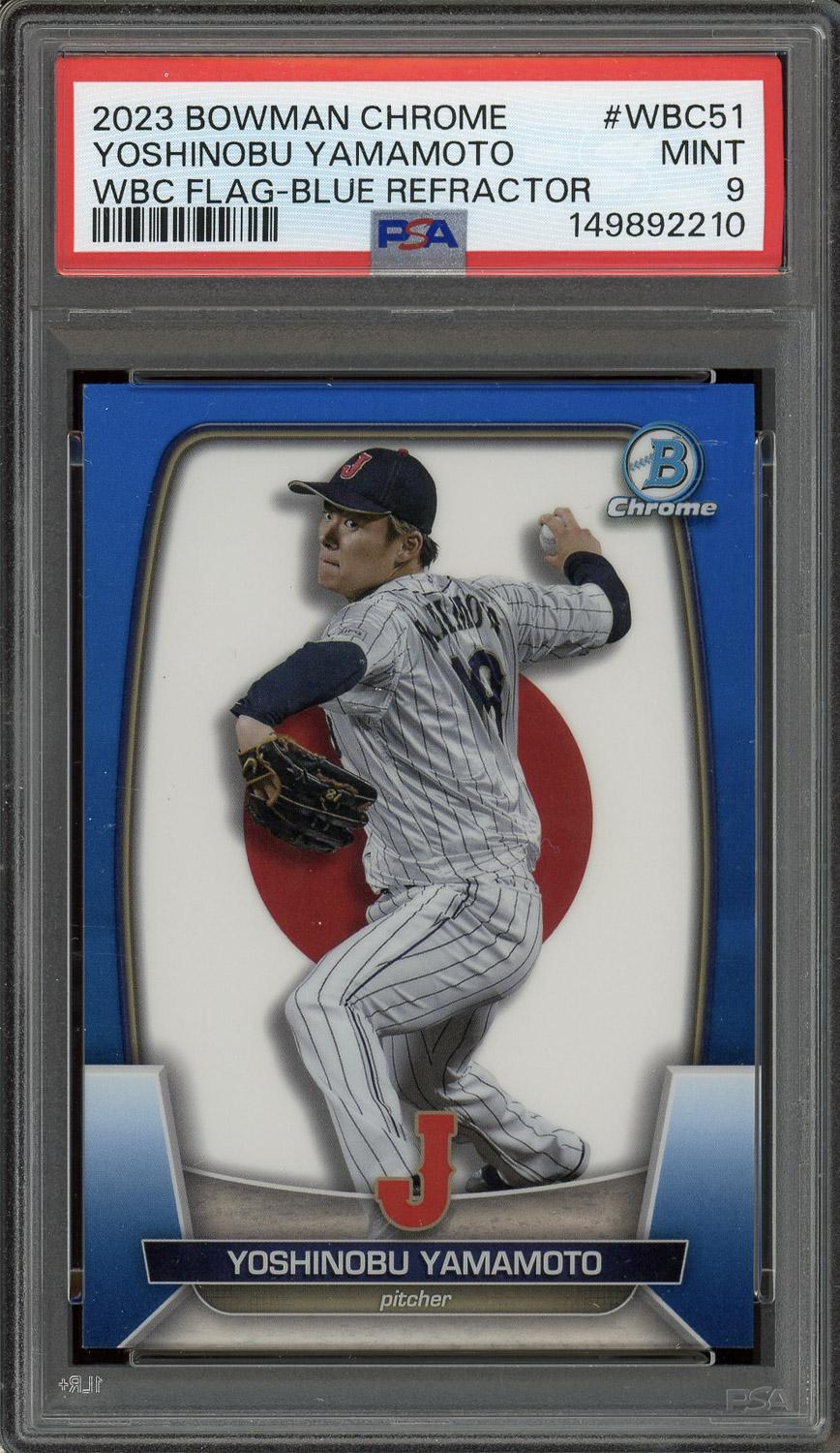 Yoshinobu Yamamoto /75 PSA 9 POP 8, 10 Higher 2023 Bowman Chrome
