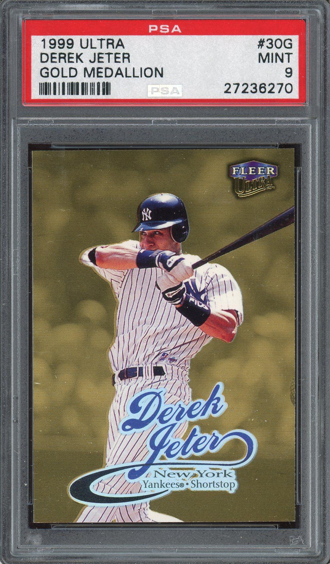Derek Jeter PSA 9 POP 11, 2 Higher 1999 Ultra Gold Medallion Card