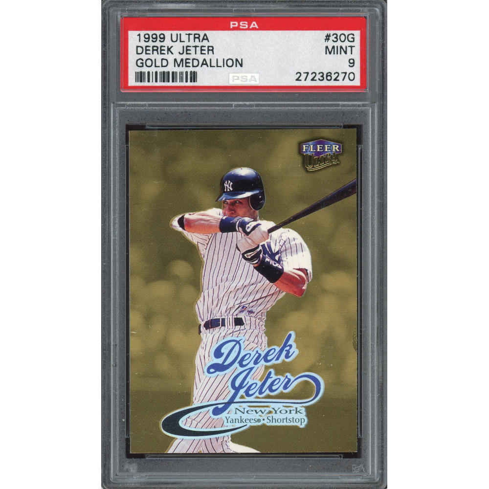 Derek Jeter PSA 9 POP 11, 2 Higher 1999 Ultra Gold Medallion Card