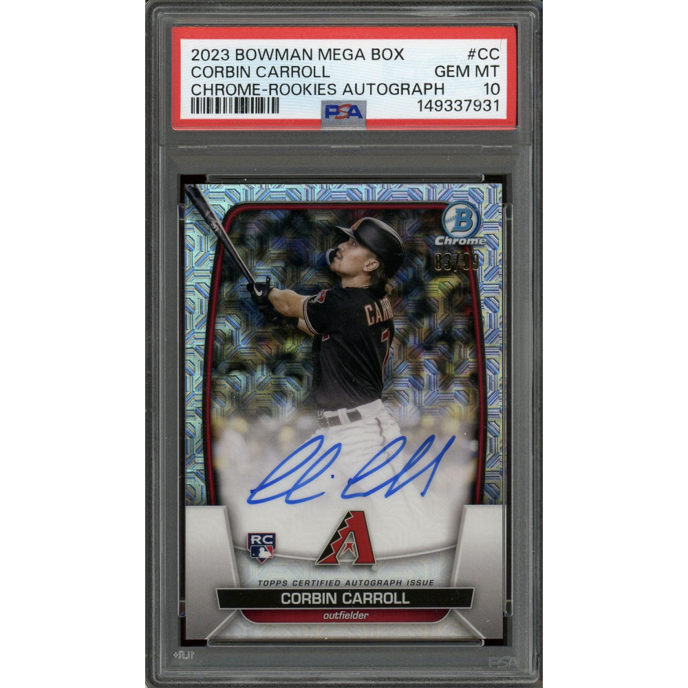 ルーキー【PSA10 限定99枚】Corbin Carroll Corbin Carroll /99 Rookie Auto PSA Gem Mint 10 POP 31 2023 Bowman