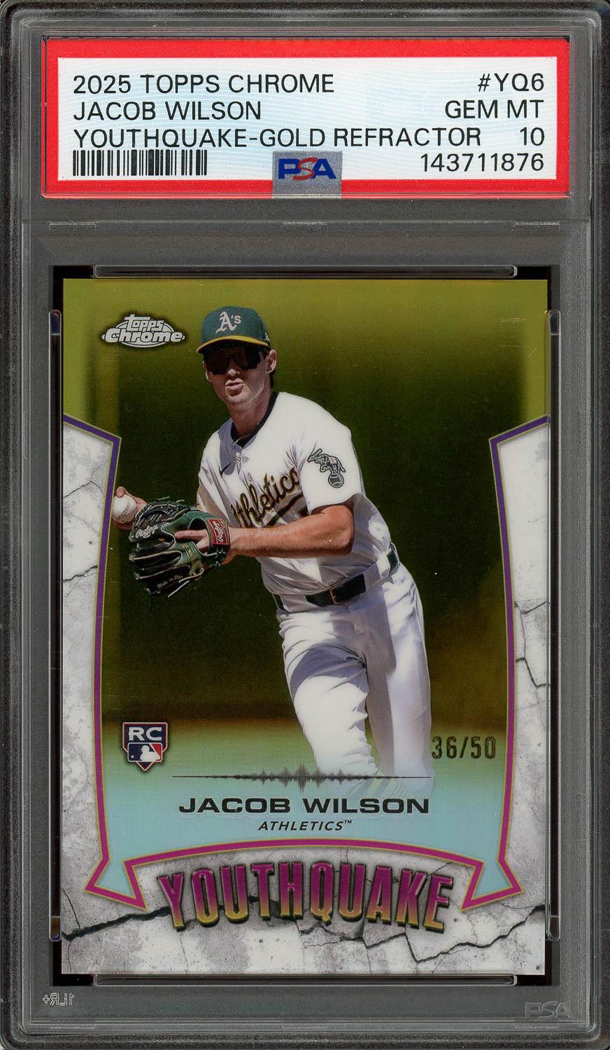 Jacob Wilson /50 PSA Gem Mint 10 POP 7 2025 Topps Chrome