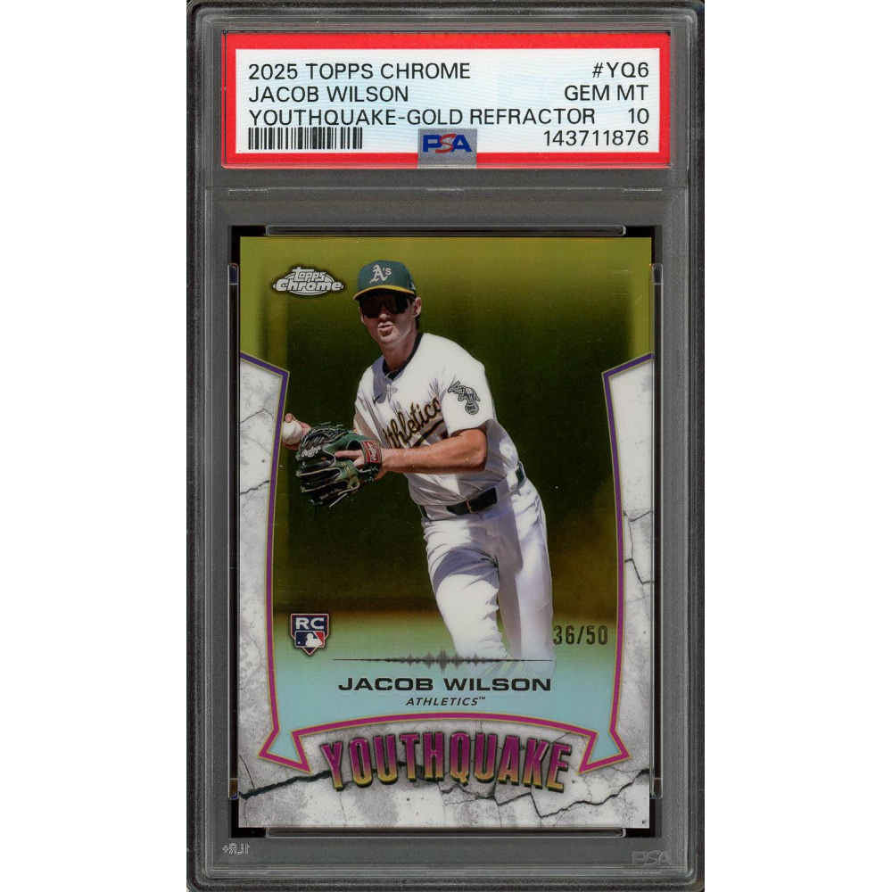 Jacob Wilson /50 PSA Gem Mint 10 POP 7 2025 Topps Chrome