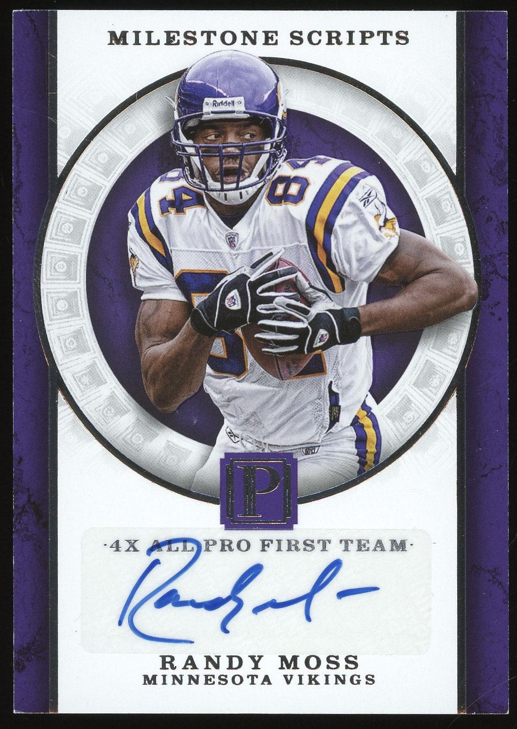 Randy Moss /5 Auto 2017 Pantheon Milestone Scripts 4X All Pro