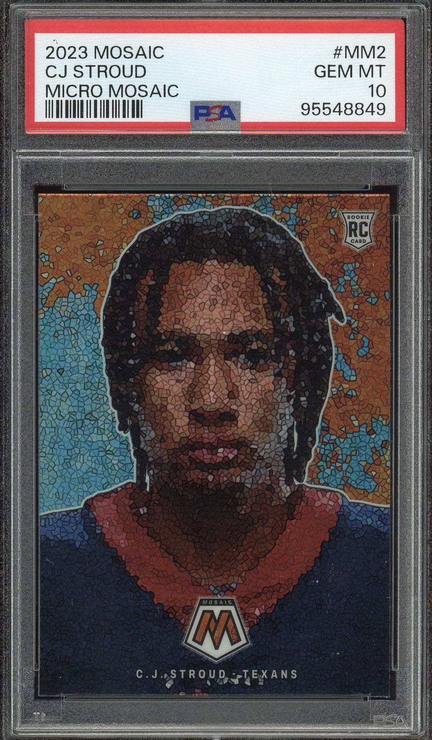 C.J. Stroud Rookie Micro Mosaic PSA Gem Mint 10 Case Hit 2023