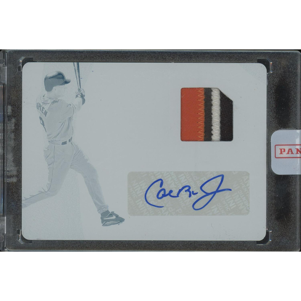 Cal Ripken, Jr.直書き直筆サイン パッチカード Cal Ripken Jr. 1/1 Patch Auto 2019 Immaculate Printing Plate Card