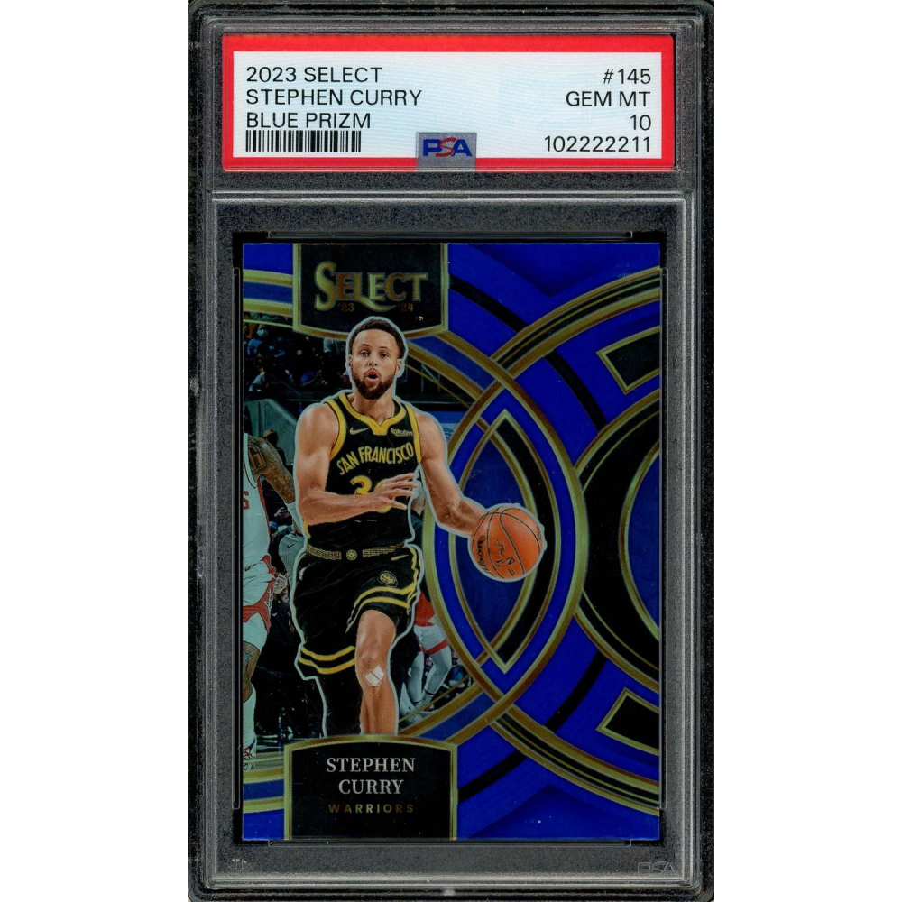 Stephen Curry Blue Prizm PSA Gem Mint 10 2023 Panini Select