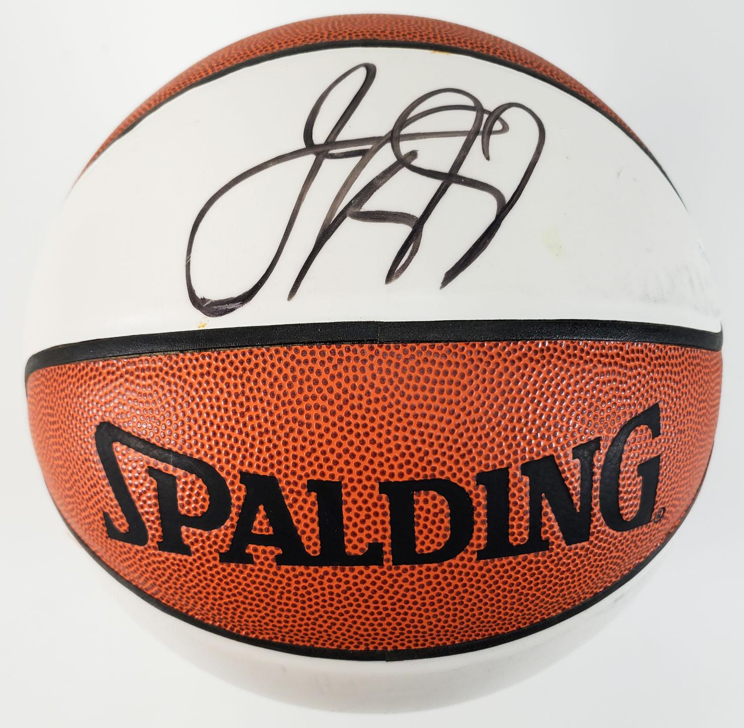 Jason Kidd Signed Spalding White Panel Basketball (JSA COA